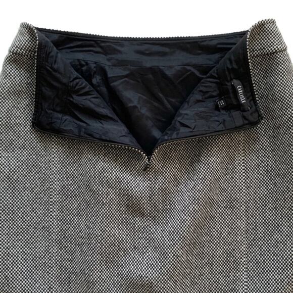 Carlisle Skirt Wool Blend Black Gray Tweed Career Office Tailored Pencil Size 10 - Picture 6 of 12